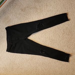 American Eagle hi-rise jegging black distressed